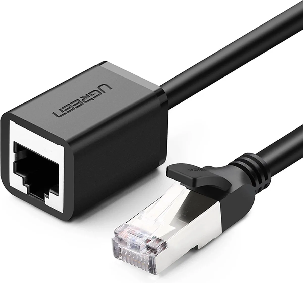 verlengkabel - Internet Ethernet patchkabel RJ45 F/UTP Cat. - 6 - 1000Mb/s - 1m - (NW112) van UGREEN in Zwart – productfoto