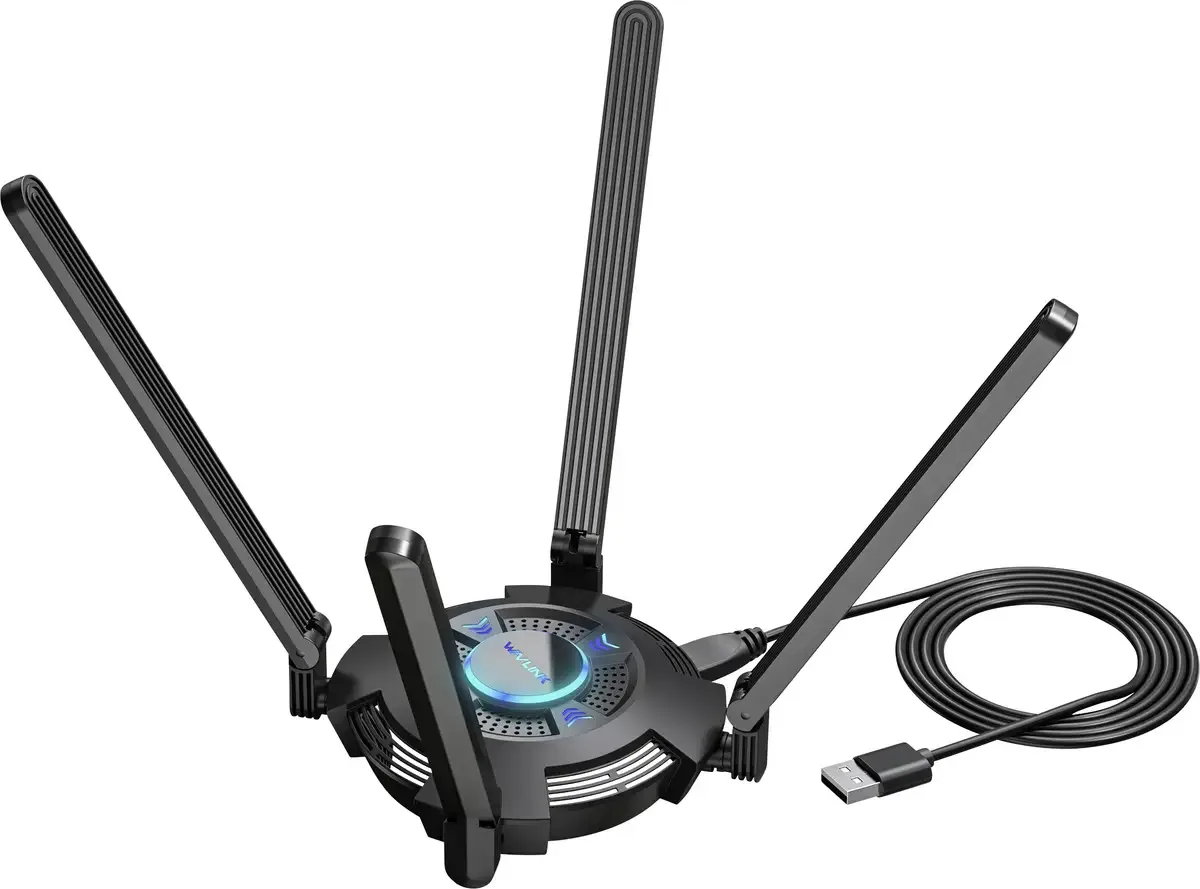 Vitesse Ultra WiFi 6E AX5400 USB3.0 Adapter WiFi-adapter USB-A 3.0 5400 MBit/s van Wavlink – productfoto