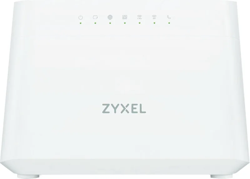 DX3301-T0 VDSL2 AX1800 Router - Dual-Band Wi-Fi 6 - Gigabit Ethernet - Wit van Zyxel in Wit – productfoto