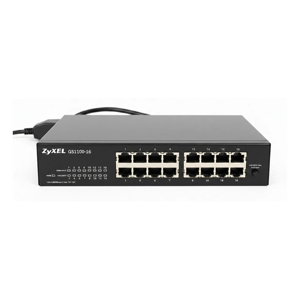 GS1100-16S 16-Port Gigabit Unman. Switch m. DIP Selektor van Zyxel – productfoto