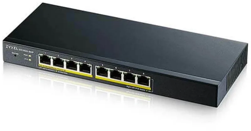 netwerk-switches GS1900-8HP de Zyxel en Blanc – photo produit