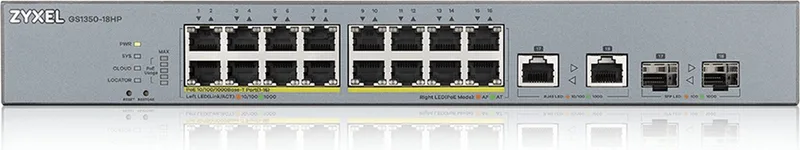 Switch ZyXEL GS1350-18HP-EU0101F 16 Gb 250W 18 Ports Grey van Zyxel in Zwart – productfoto