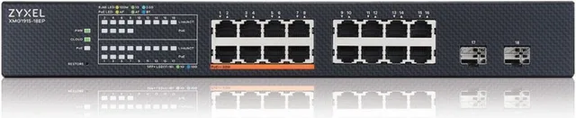XMG1915-18EP Smart Managed Switch 16x 2.5G Ethernet (8x PoE++, max. 180W), 2x 10G SFP+